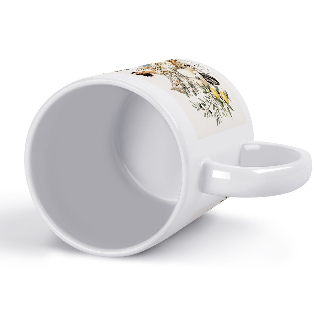 La Dolce Vita Tasse – Keramiktasse mit Vespa, Zitronen und Küstenflair im italienischen Stil.