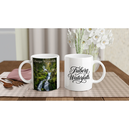 Triberger Wasserfälle Tasse – Keramikbecher mit Schwarzwald-Motiv und Wasserfall-Design
